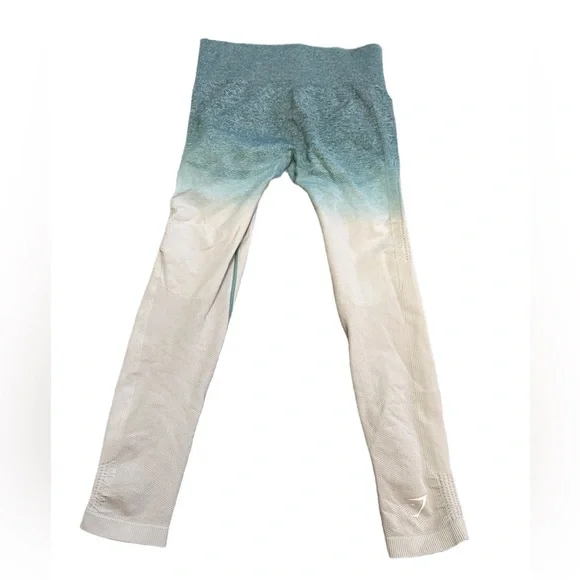 Gymshark Seamless Teal and Blue Leggings Medium - Picture 2 of 3